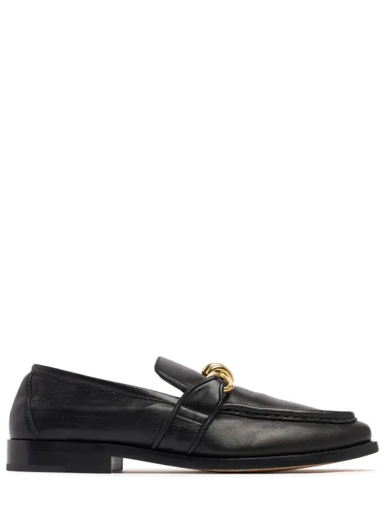Bottega Veneta   Astaire crinkled leather loafers 