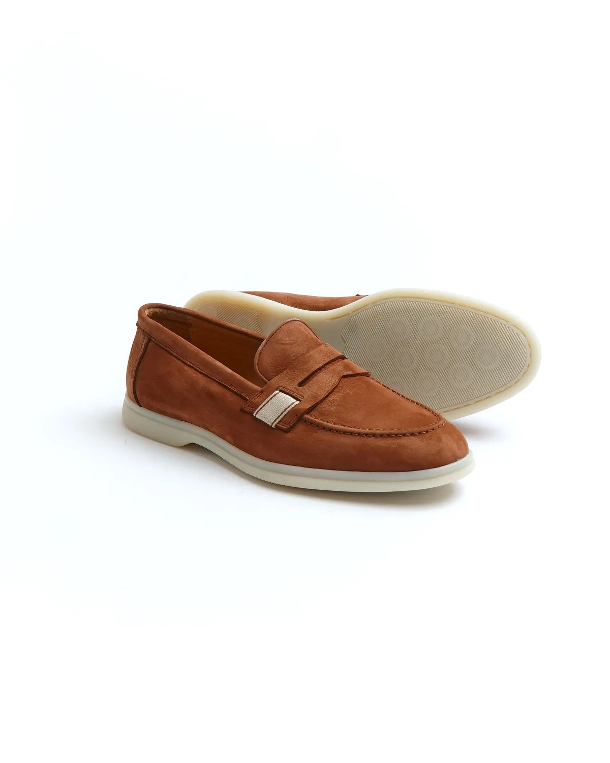 Copper Morbidone Leather Loafers