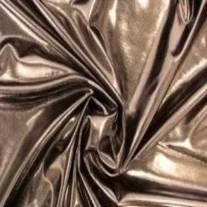 Dark Bronze Metallic Foil Apparel Spandex Fabric
