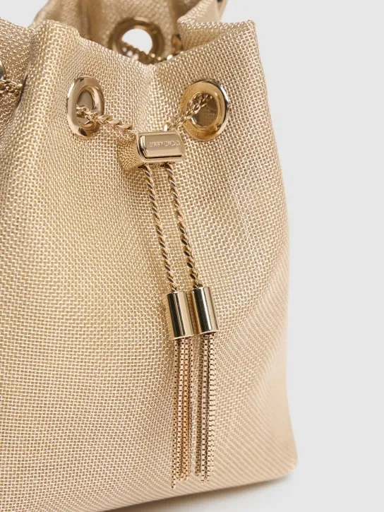 Jimmy Choo   Bon Bon metallic mesh top handle bag 