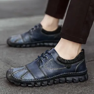Men's Casual Shoes Leather  Flats Loafers #XS7023
