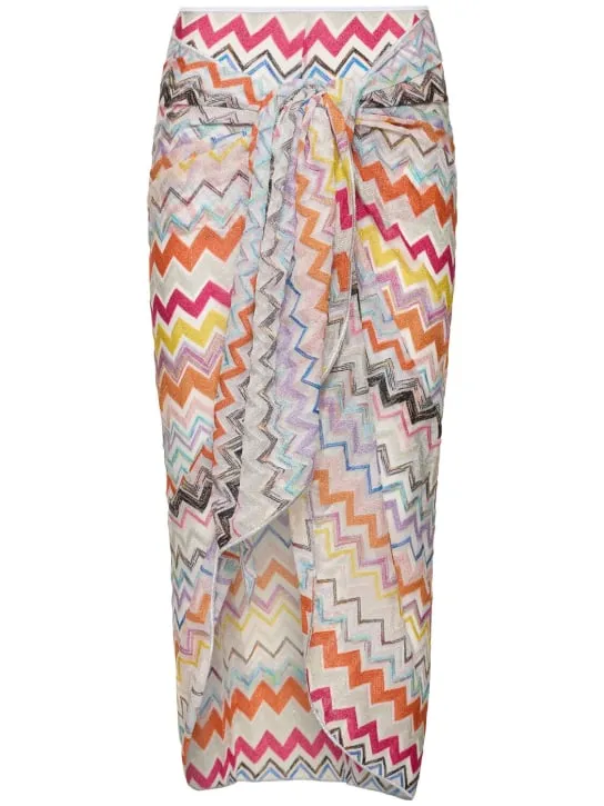 Missoni   Chevron lurex knotted sarong 