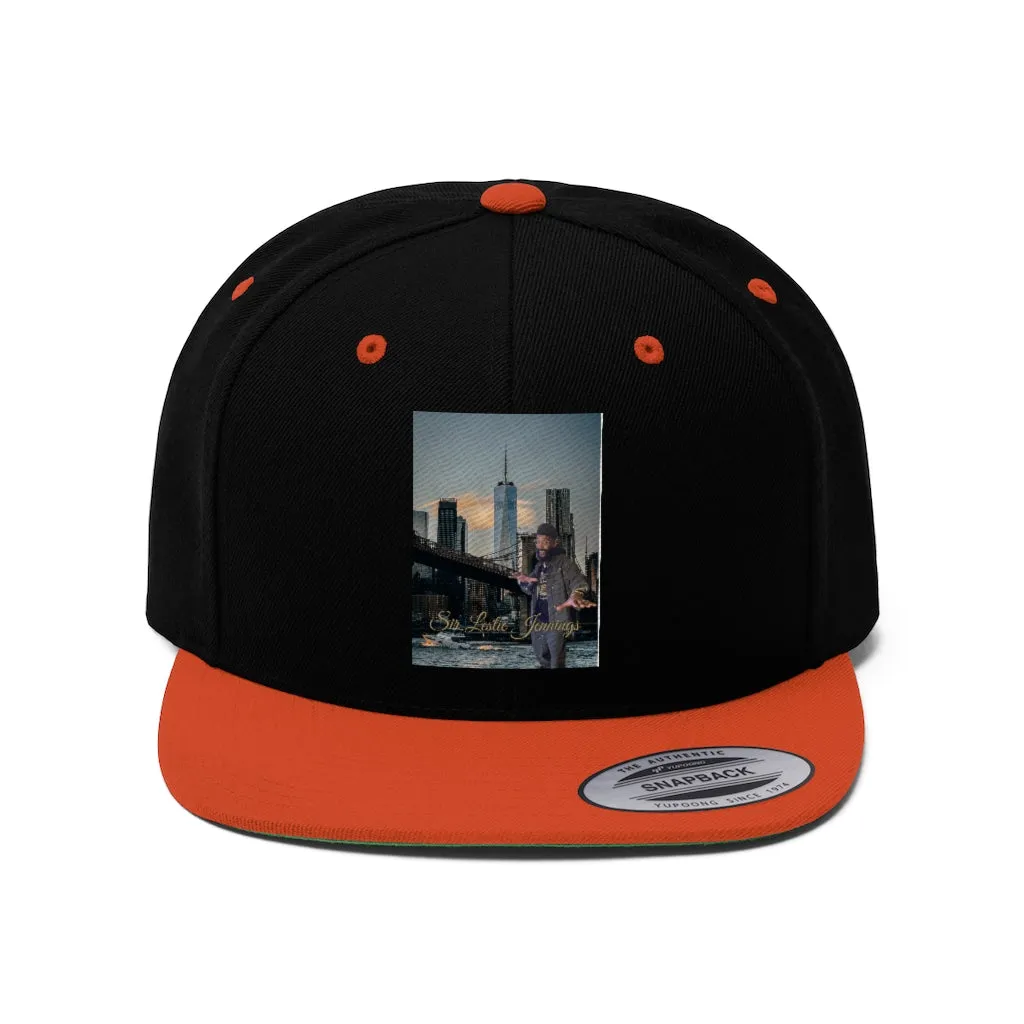 M.U.S.I.C. World HQ Unisex Flat Bill Hat