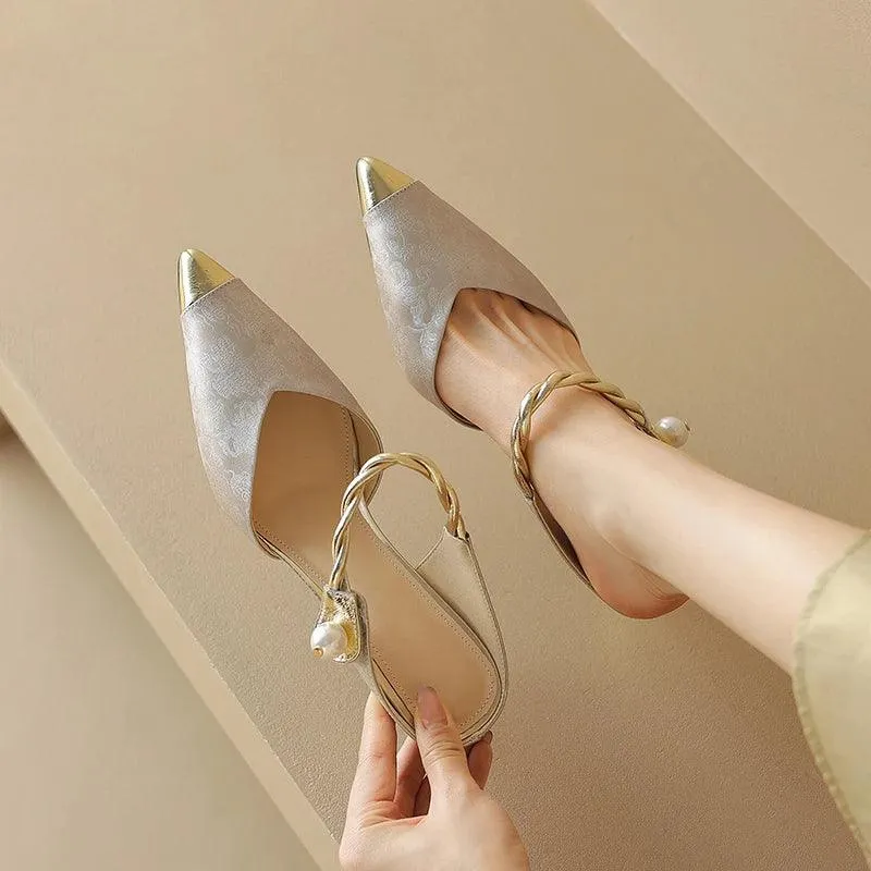 TSS77 Pearl Slingback Sandals - Women's Casual Shoes